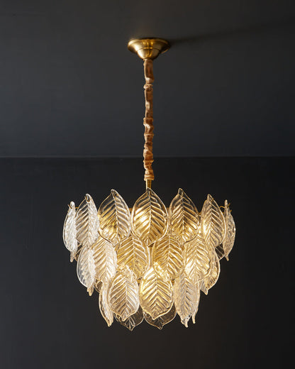 Diff Tiered Glass Leaf Chandelier-DF2209
