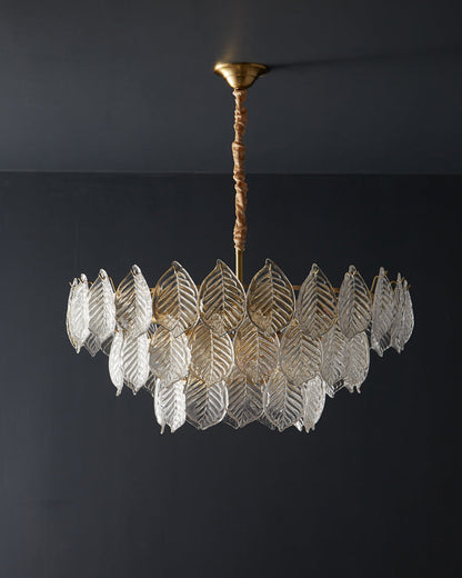 Diff Tiered Glass Leaf Chandelier-DF2209