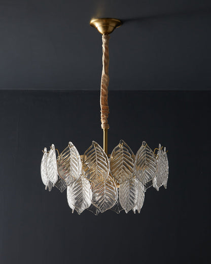 Diff Tiered Glass Leaf Chandelier-DF2209