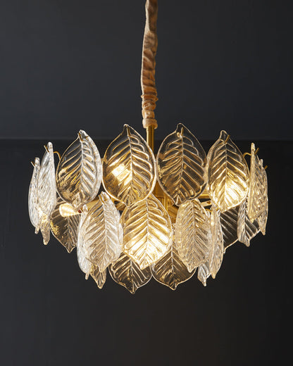 Diff Tiered Glass Leaf Chandelier-DF2209