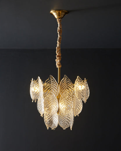 Diff Tiered Glass Leaf Chandelier-DF2209