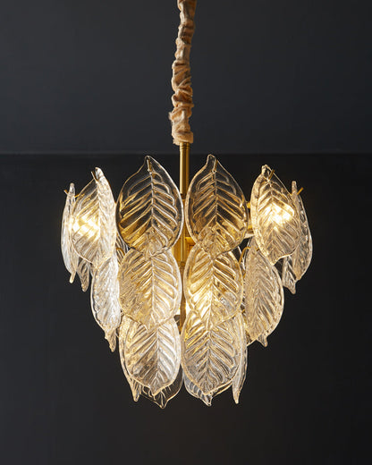 Diff Tiered Glass Leaf Chandelier-DF2209