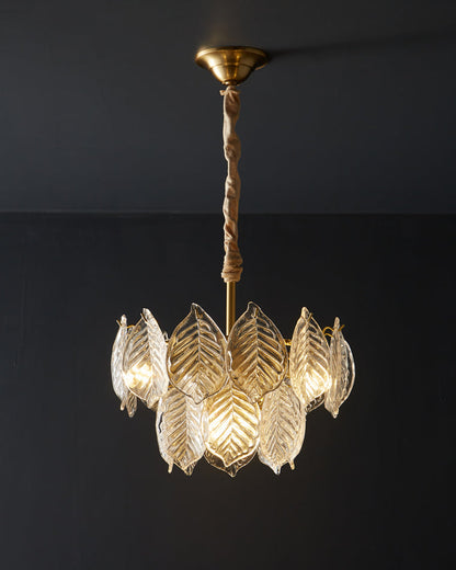Diff Tiered Glass Leaf Chandelier-DF2209
