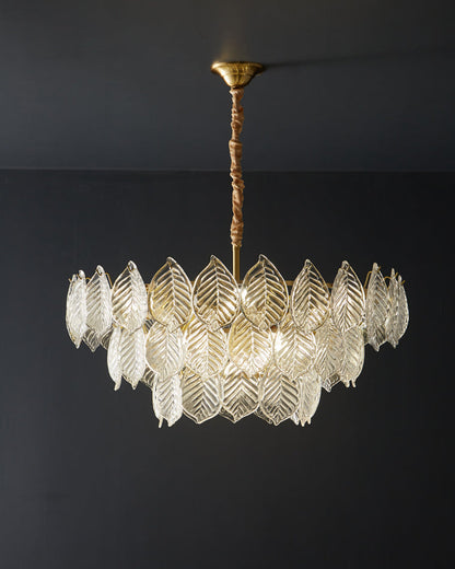 Diff Tiered Glass Leaf Chandelier-DF2209
