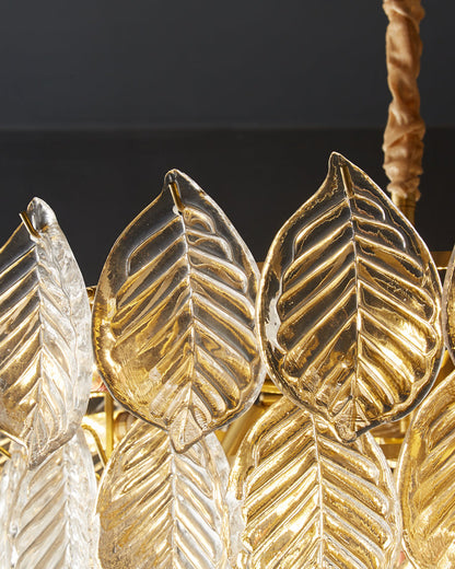 Diff Tiered Glass Leaf Chandelier-DF2209