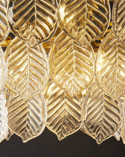 Diff Tiered Glass Leaf Chandelier-DF2209
