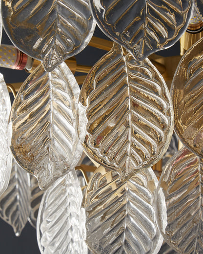 Diff Tiered Glass Leaf Chandelier-DF2209