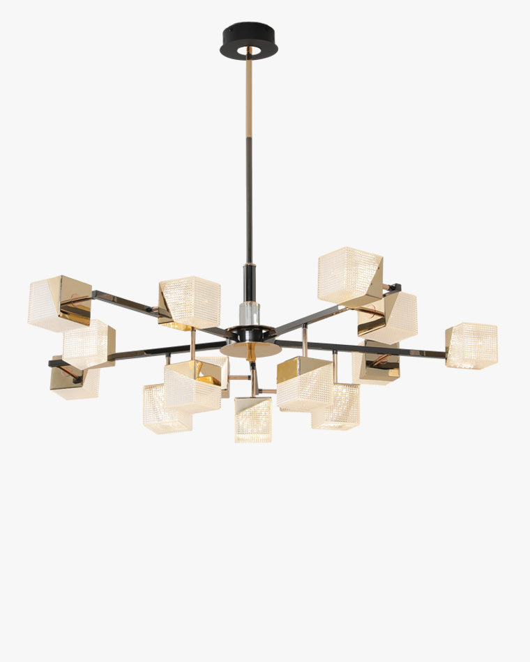 Diff Cubes Gold Chandelier-DF2211