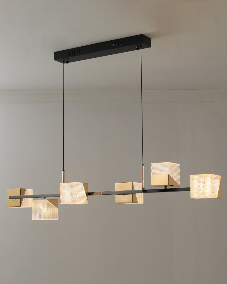 Diff Cubes Gold Chandelier-DF2211