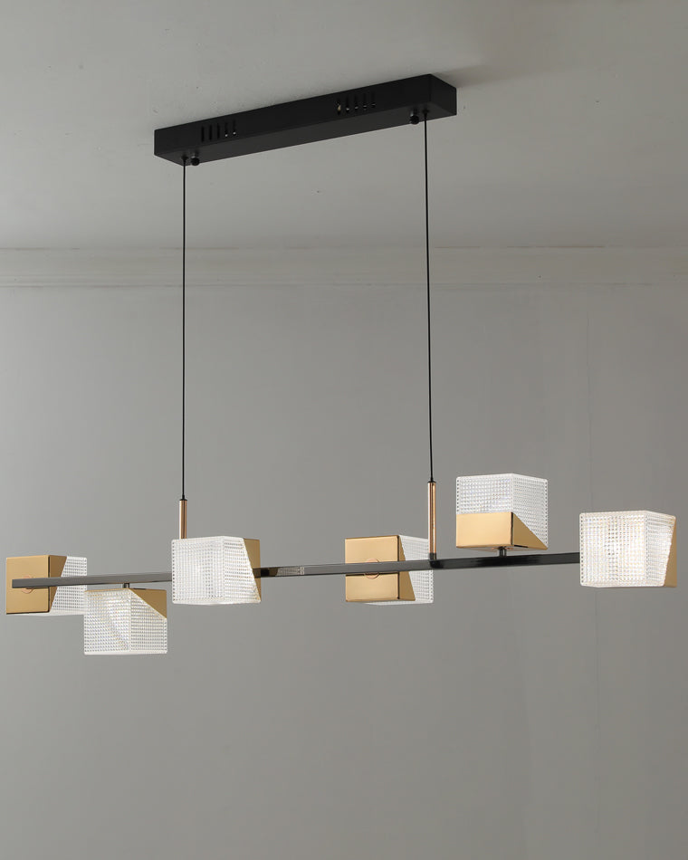 Diff Cubes Gold Chandelier-DF2211