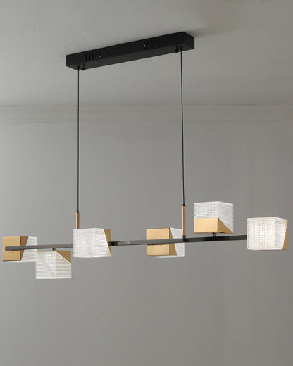 Diff Cubes Gold Chandelier-DF2211