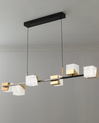 Diff Cubes Gold Chandelier-DF2211