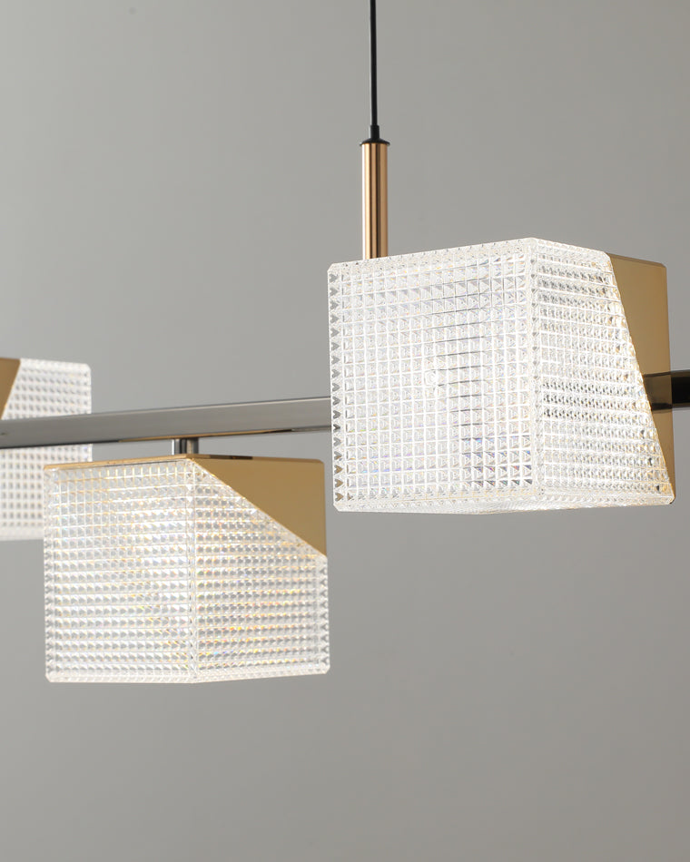 Diff Cubes Gold Chandelier-DF2211