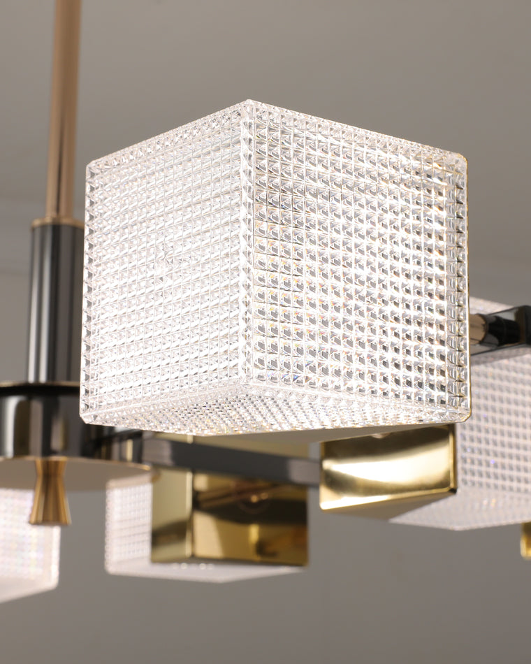 Diff Cubes Gold Chandelier-DF2211