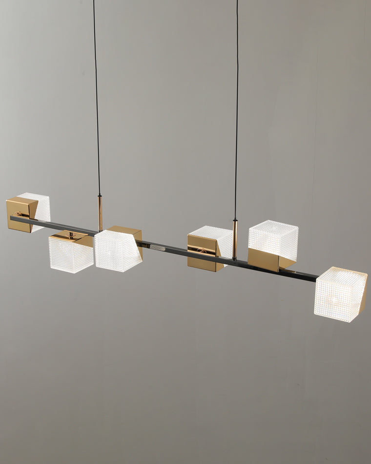 Diff Cubes Gold Chandelier-DF2211