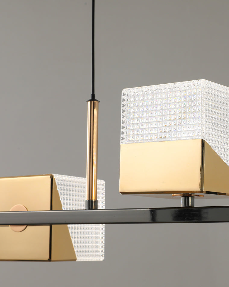 Diff Cubes Gold Chandelier-DF2211