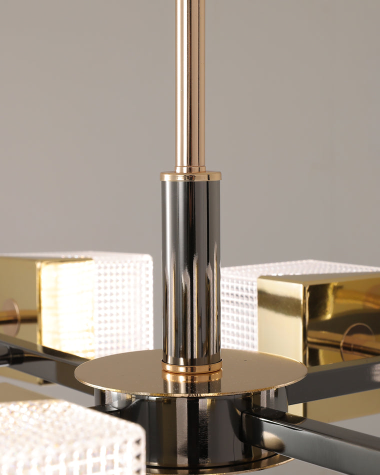 Diff Cubes Gold Chandelier-DF2211