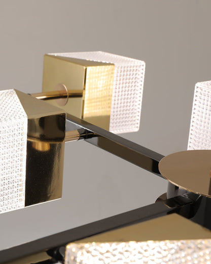 Diff Cubes Gold Chandelier-DF2211