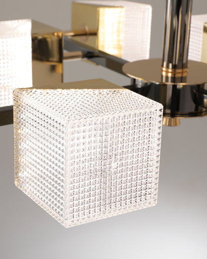 Diff Cubes Gold Chandelier-DF2211