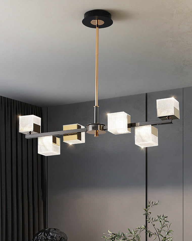 Diff Cubes Gold Chandelier-DF2211