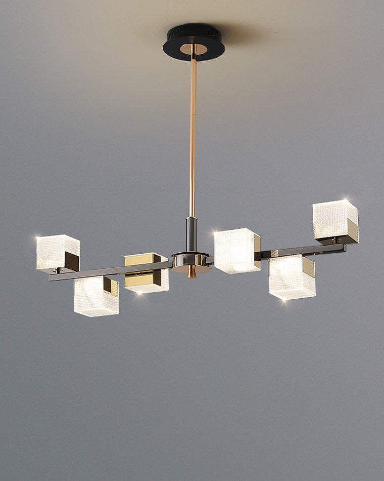 Diff Cubes Gold Chandelier-DF2211