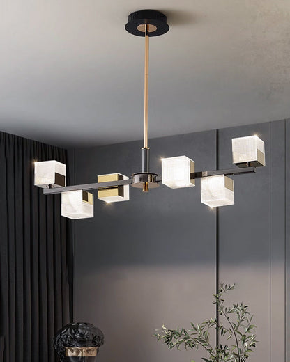 Diff Cubes Gold Chandelier-DF2211