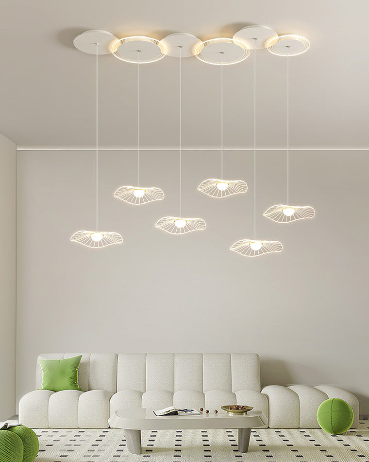 Diff Lotus Flower Staggered Chandelier-DF2212