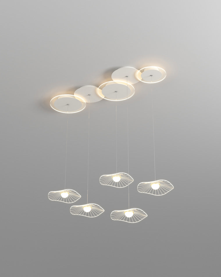 Diff Lotus Flower Staggered Chandelier-DF2212