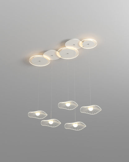 Diff Lotus Flower Staggered Chandelier-DF2212