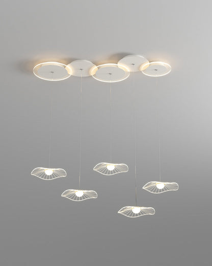 Diff Lotus Flower Staggered Chandelier-DF2212