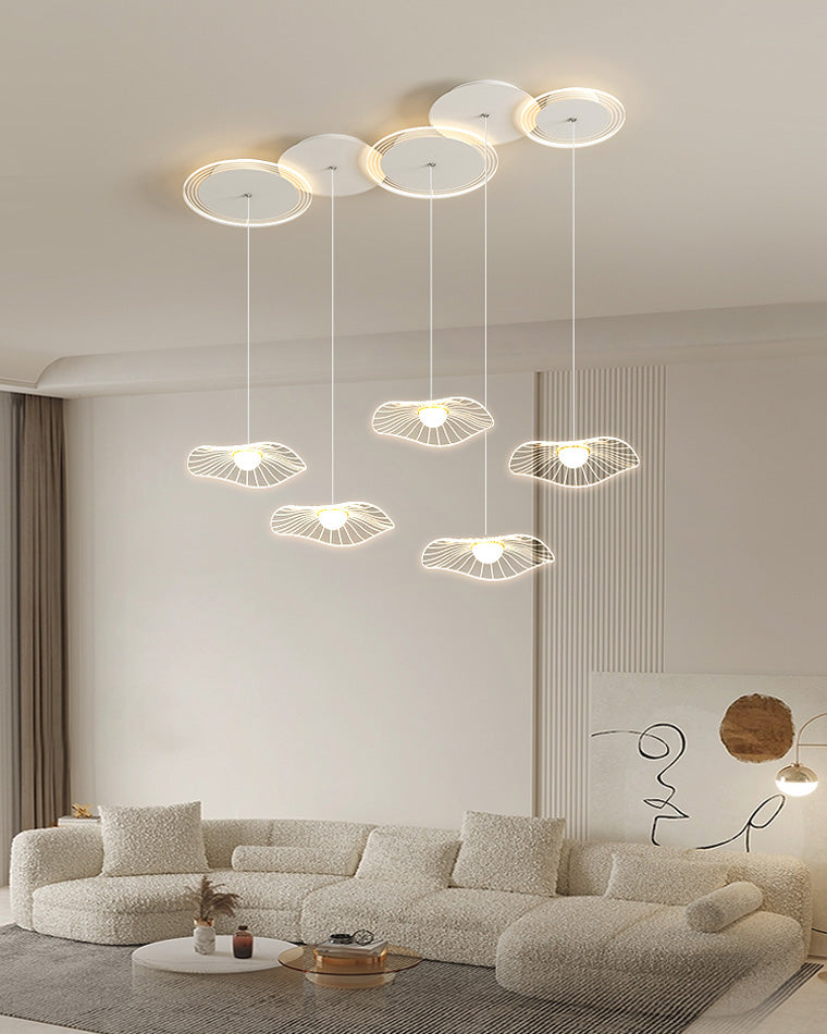 Diff Lotus Flower Staggered Chandelier-DF2212