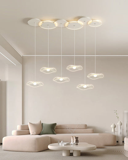 Diff Lotus Flower Staggered Chandelier-DF2212