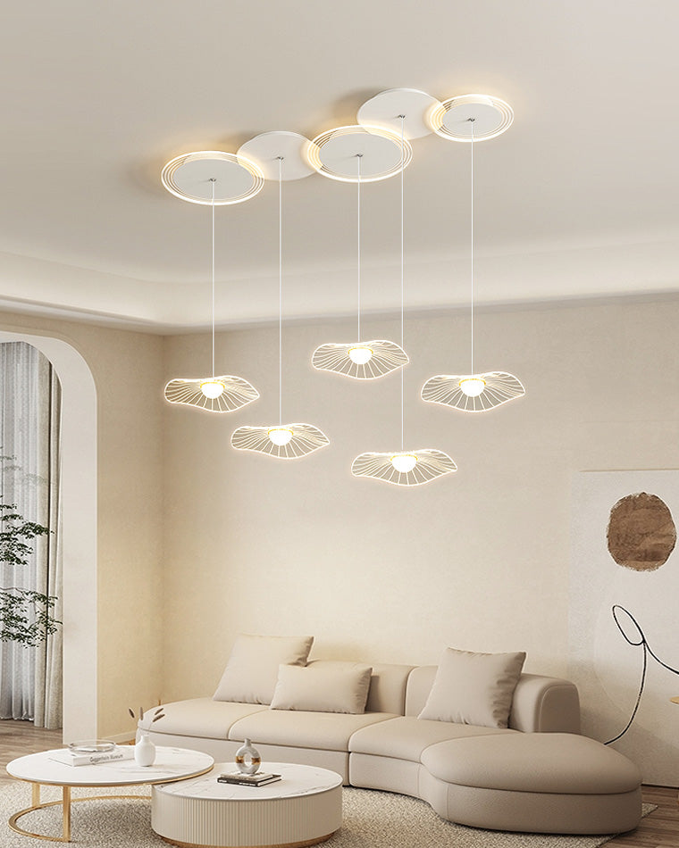 Diff Lotus Flower Staggered Chandelier-DF2212