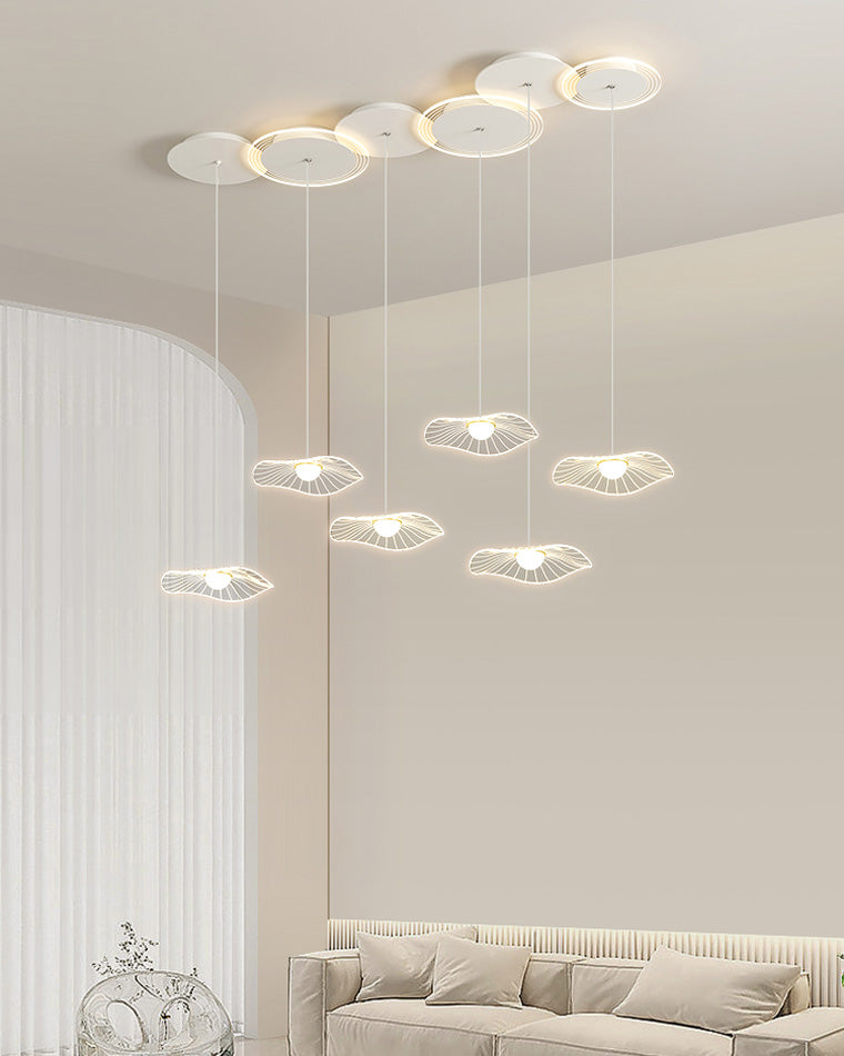 Diff Lotus Flower Staggered Chandelier-DF2212