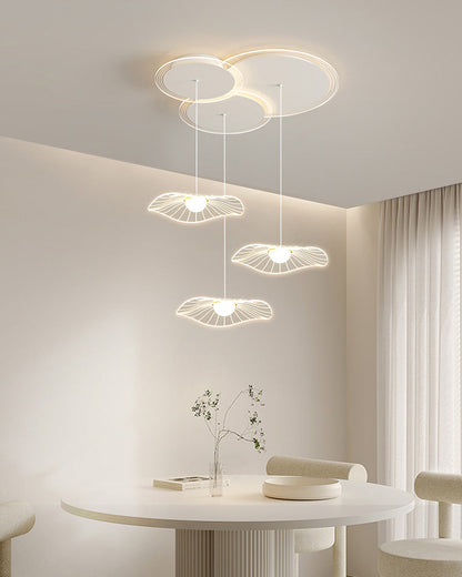 Diff Lotus Flower Staggered Chandelier-DF2212