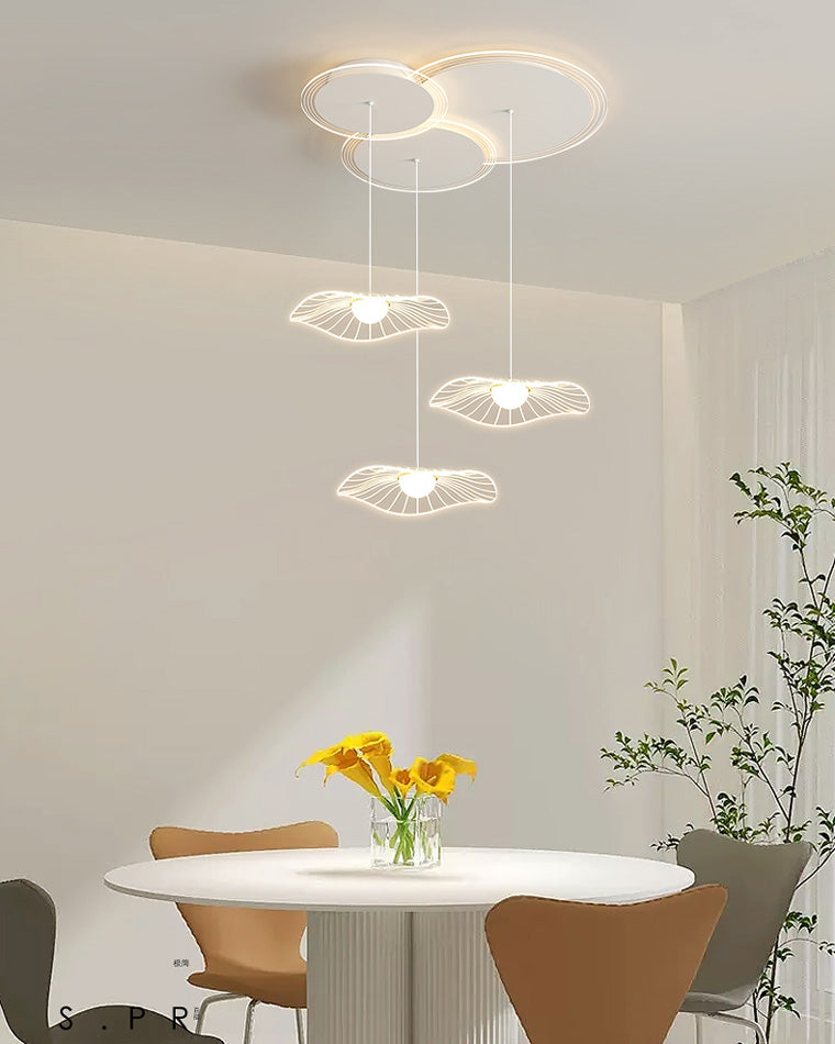 Diff Lotus Flower Staggered Chandelier-DF2212