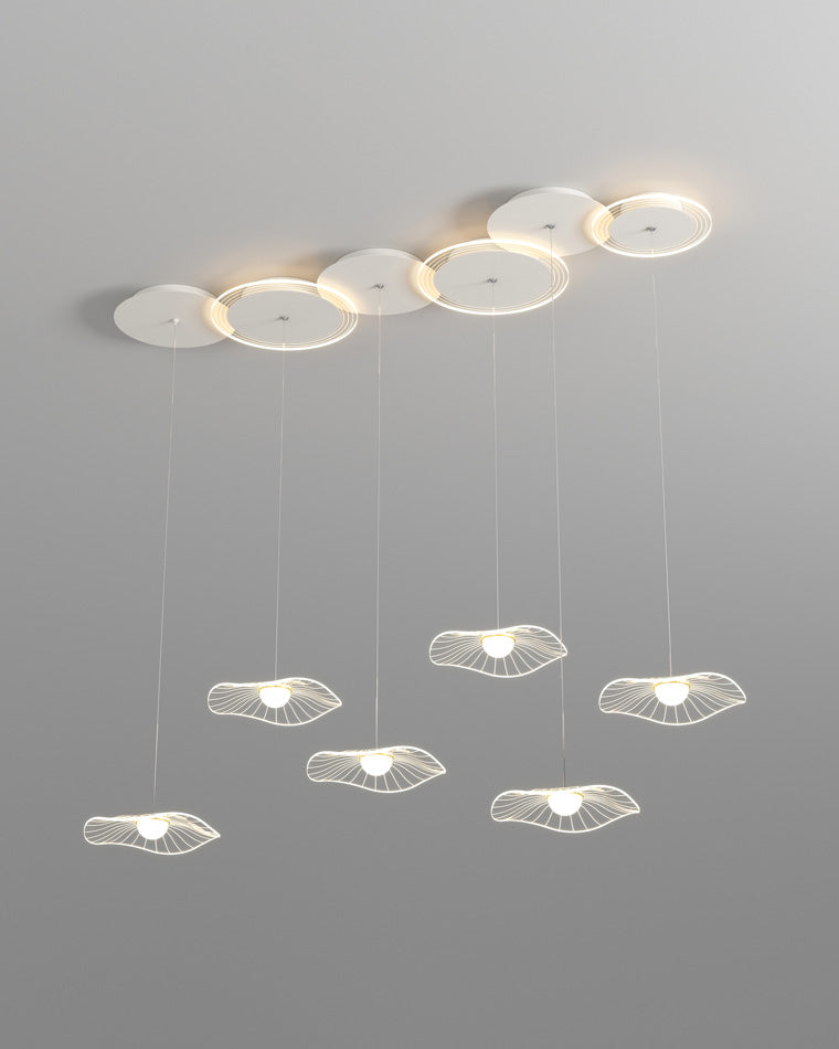 Diff Lotus Flower Staggered Chandelier-DF2212