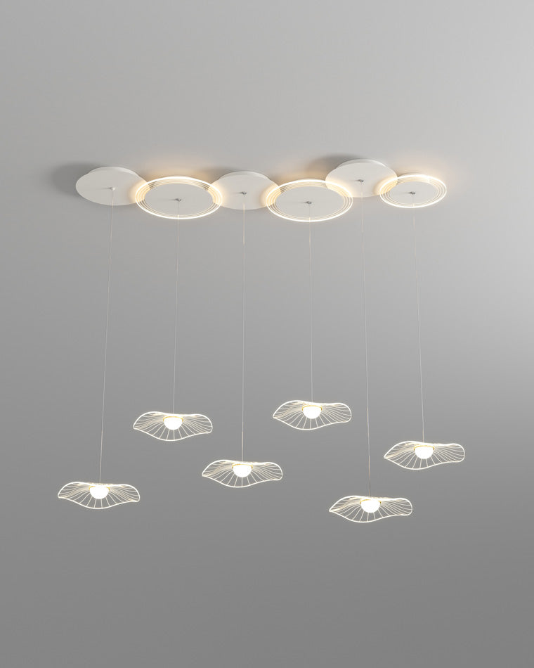 Diff Lotus Flower Staggered Chandelier-DF2212