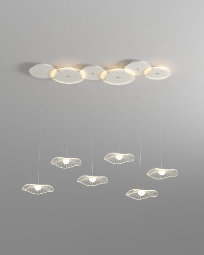 Diff Lotus Flower Staggered Chandelier-DF2212