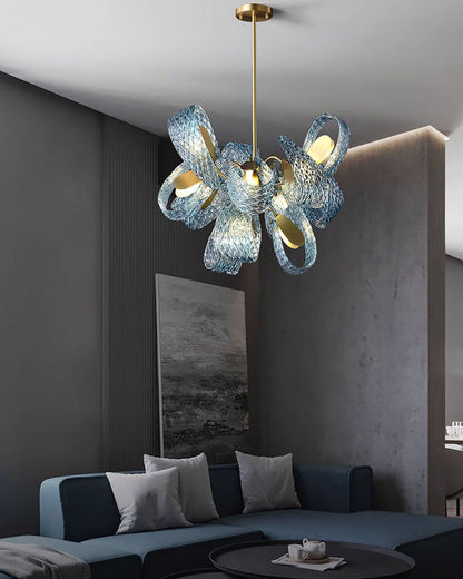 Diff Peacock Leaf Glass Chandelier-DF2213