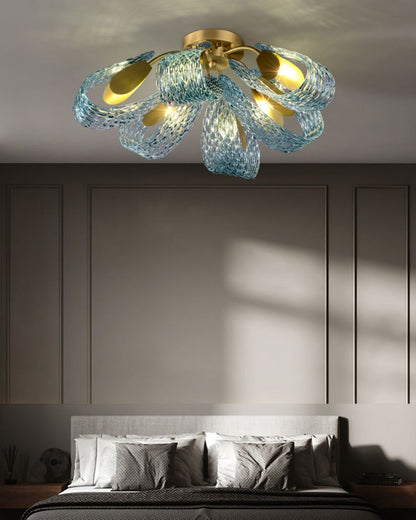 Diff Peacock Leaf Glass Chandelier-DF2213