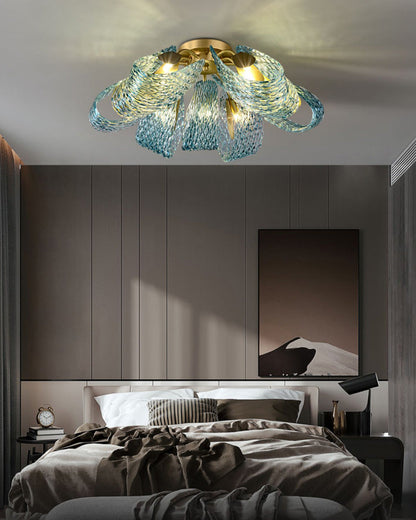Diff Peacock Leaf Glass Chandelier-DF2213