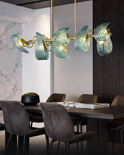 Diff Peacock Leaf Glass Chandelier-DF2213