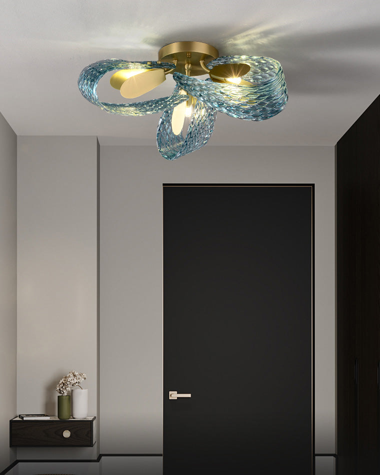 Diff Peacock Leaf Glass Chandelier-DF2213