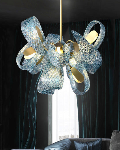 Diff Peacock Leaf Glass Chandelier-DF2213