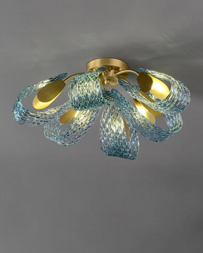 Diff Peacock Leaf Glass Chandelier-DF2213