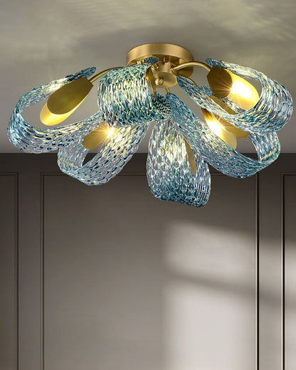 Diff Peacock Leaf Glass Chandelier-DF2213