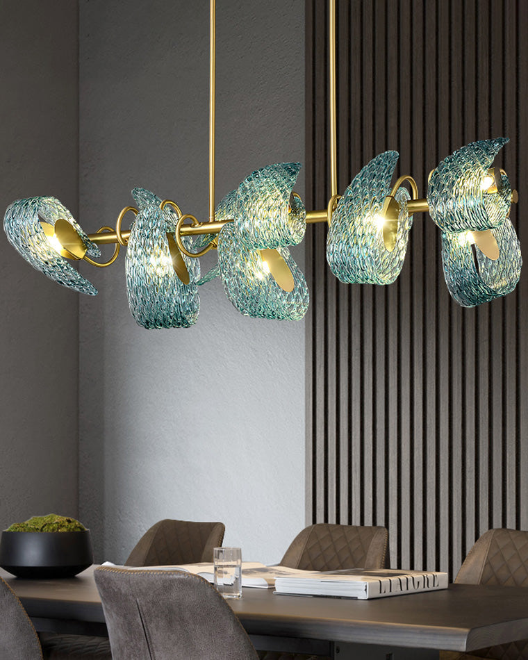 Diff Peacock Leaf Glass Chandelier-DF2213