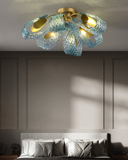 Diff Peacock Leaf Glass Chandelier-DF2213
