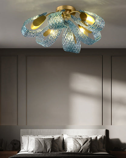 Diff Peacock Leaf Glass Chandelier-DF2213